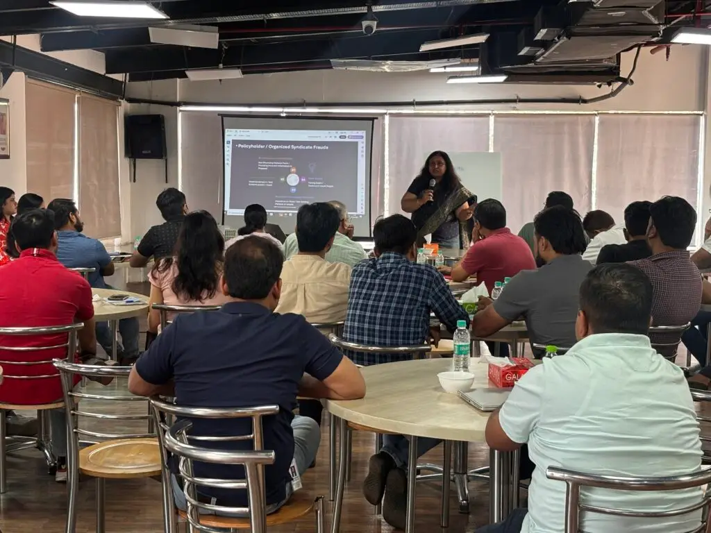 GAFA faculty conducting insurance fraud prevention training for Hero Insurance